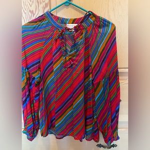 Anthropologie rainbow blouse by Conditions Apply